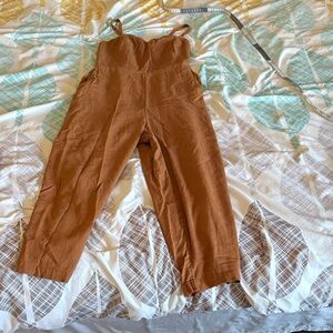 Old Navy Tan Jumpsuit with Straps